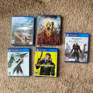 PS4 Game Bundle: Tales of Arise, Borderlands, Valhalla, Cyberpunk